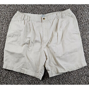 Vtg Field Gear Mens Sz 42 Pleated Front Chino Shorts Light Tan 100% Cotton